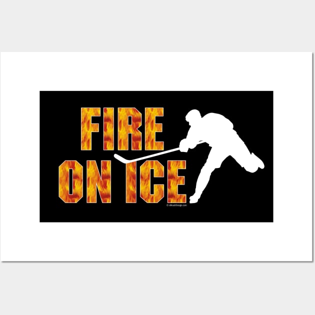 Fire On Ice Wall Art by eBrushDesign